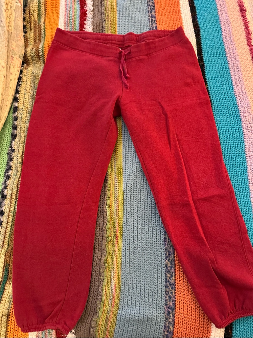 Soffe Red Women's Drawstring Track Joggers